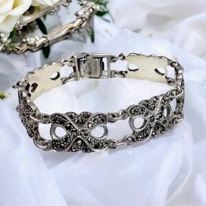 🌺Vintage Sterling Marcasite Bracelet